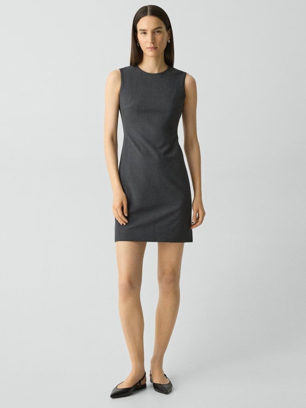 Theory Sleeveless Fitted Dress in Good Wool - Size 14